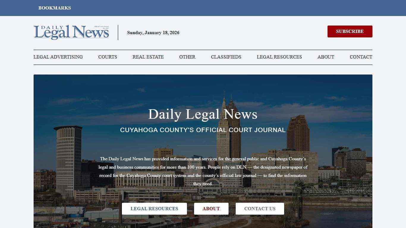 Cuyahoga County's Official Court Journal | Daily Legal News