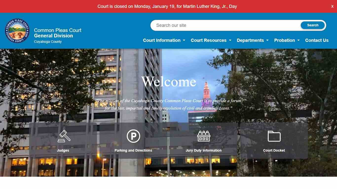 Cuyahoga County Common Pleas Court | CCCCP